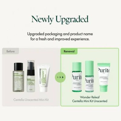 Мини-набор успокаивающих средств Purito Wonder Releaf Centella Unscented Mini Kit