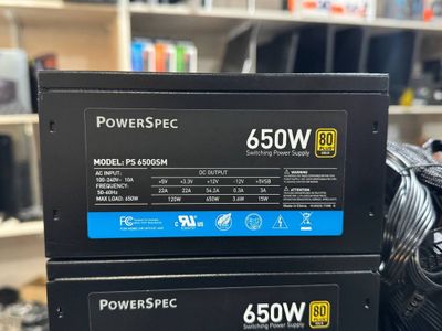 Power Spec 650w 80plus Yangi Optom Kelishamiz