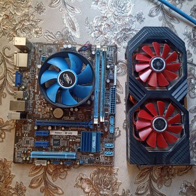 Плата asus h61m vidoekarta rx570