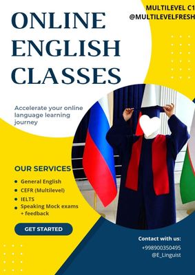 ONLINE General English, IELTS, CEFR (Multilevel) kurslari