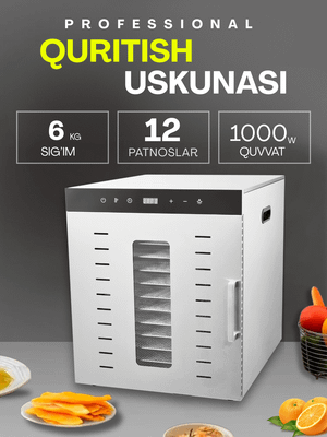 Sabzavot va mevalar uchun quritgich /   US-12