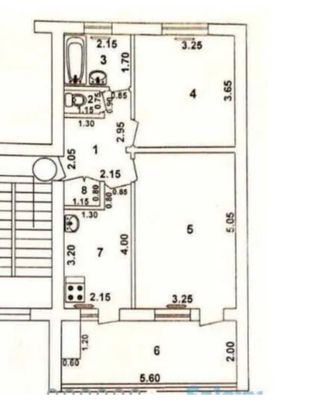 Квартира в 2/3/5 Новомосковская 77 серия Кирпич 60м2