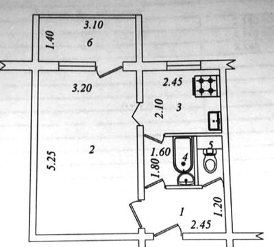 Ялангач Корзинка,кафе "БУХАРА". 33м². 1-4-4. Балкон 1.5×3. Без ремонта