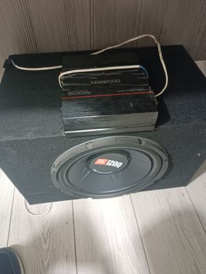 JBL 1200 w + qutisi +Usilitel kenWood 500w