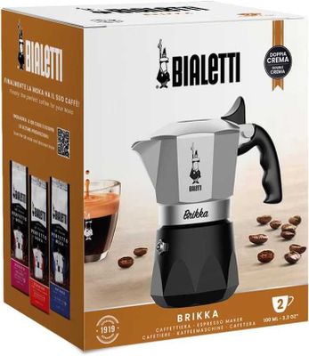 Гейзерная кофеварка Bialetti Nuova Brikka 2 Cups 100ml! Made in Italy!