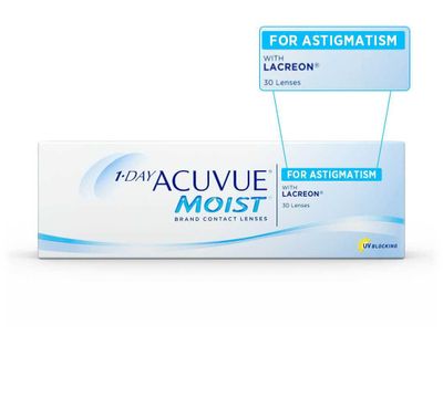 Acuvue Moist astigmatik kontakt linzalari.