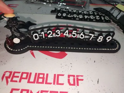 Mashina, ofis uchun telefon raqam qistirgich 3d