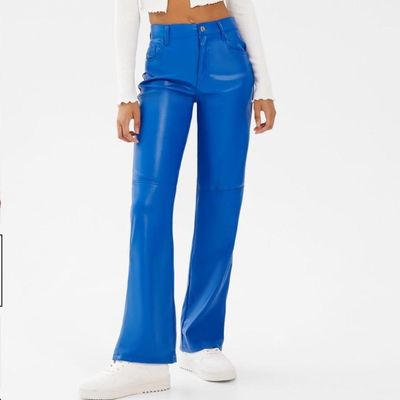 Bershka кожаные брюки