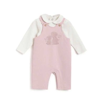 Новый комплект для девочки Chicco, боди и комбинезон, 12 мес.