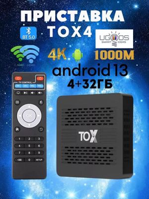 Смарт приставка Tox4 android 13 4/32GB