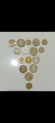 Монеты, 16 штук, все разные, Турция