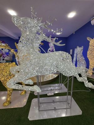 Светящийся новогодний декор - Олень серебрянный -