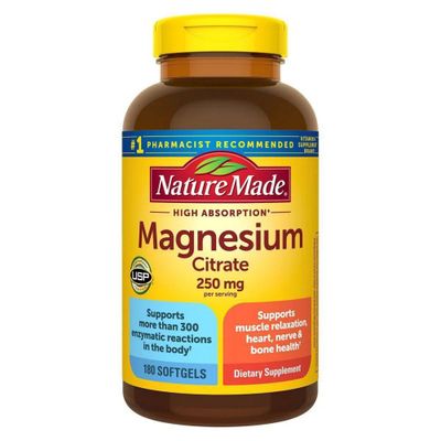 Магний цитрат 250мг 180 капсул Nature Made Magnesium Citrate