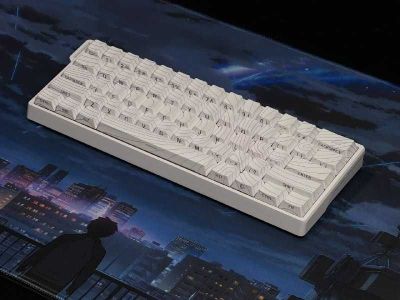 AULA Win60HE Max – White Contour Side Print edition gaming magnit key