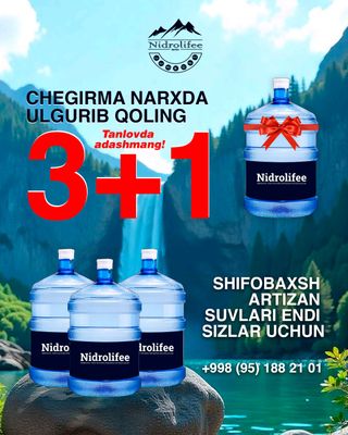 Shifobaxsh mineral suvlari endi sizlar uchun