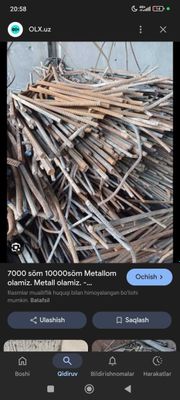 Barcha turdagi metal va homashyo atxotlari