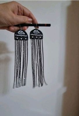 СЕРЬГИ В НАЦИОНАЛЬНОМ СТИЛЕ ДУППИ.