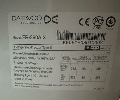 Продается холодильник Daewoo