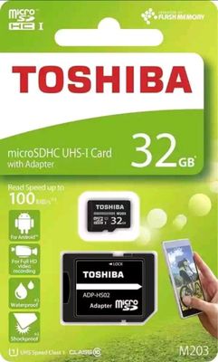 Оригинальная флешка 32 гигабайт TOSHIBA micro sd