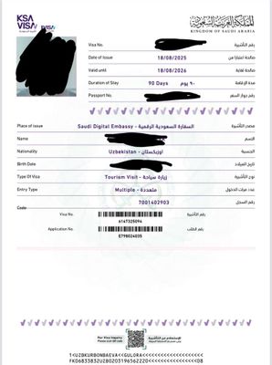 Saudiya arabistoniga viza