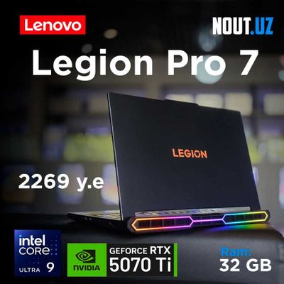 Lenovo Legion Pro7 U9-275HX,32GB,1TB,RTX5070Ti OLED Магазин Nout.uz