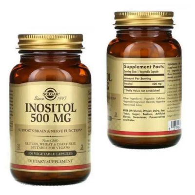 Инозитол Solgar 500mg 100 caps Inositol Capsules