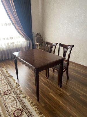 Стол ва стуллар: 1 стол 4 стул, 120х80 см