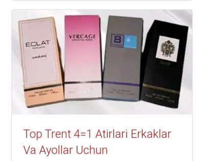 Erkak va Ayollar uchun atirlar 4 ta