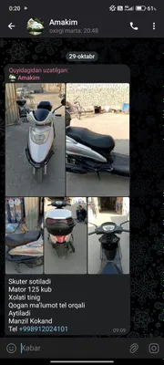 Skuter 125 kub sotiladi