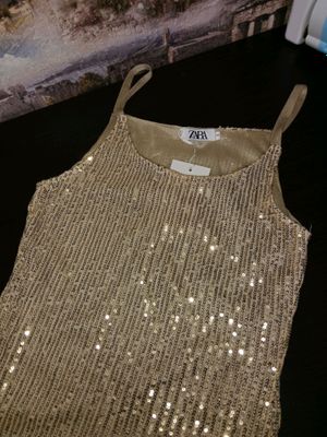блестящая платье ZARA