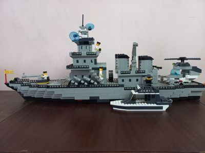 Конструктор Лего военный корабль, вертолёт, лодка
