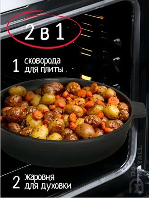 чугунная сковорода, жаровня