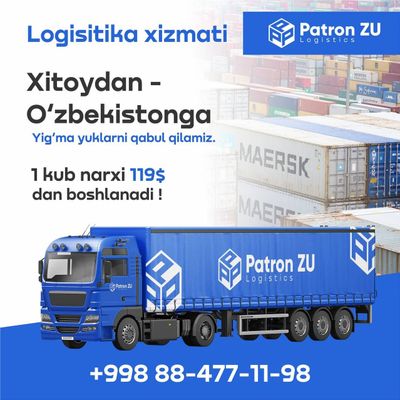 Xitoydan O'zbekistonga logistik xizmati 1 kub 120$ dan