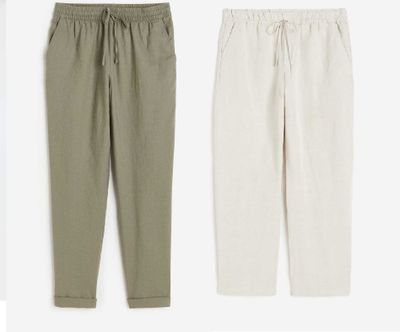 Новые джоггеры /брюки лен/хлопок H&M, размер XL (56/58) и XXL (58/62)