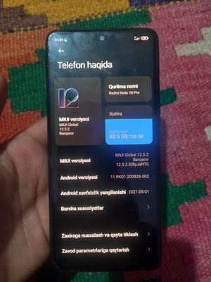 Redmi not 10 pro