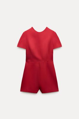 красный комбенизон zara