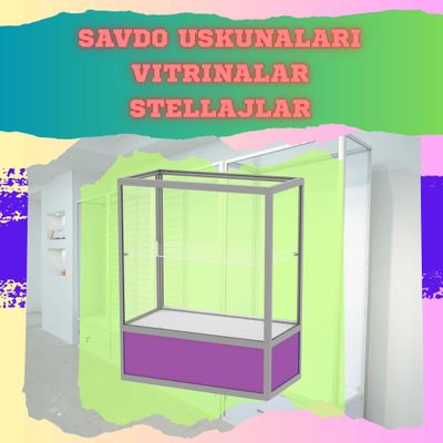 Oynaly prilavkalar, Акция, savdo uskunalari vitrinalar stellajlar