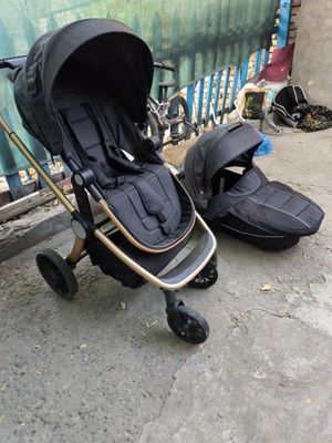 Коляска детская черная и серая