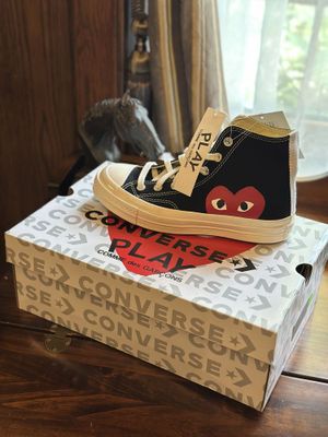Converse x Comme des Garçons PLAY Black High — новые, оригинал