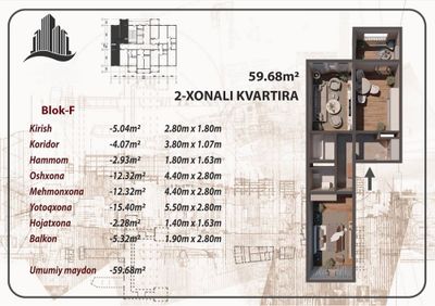 Приобретайте квартиру в новостройке с ремонтом. РАССРОЧКА 32мес.