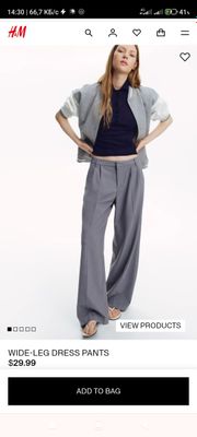 Женские широкие брюки H&M