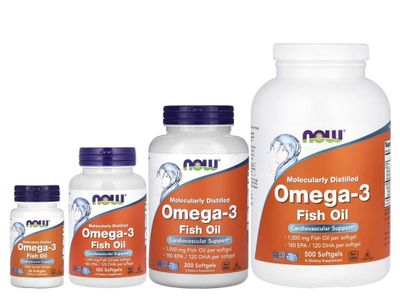 NOW Foods омега 3 NOW Omega-3 30, 100, 200 и 500 капсул