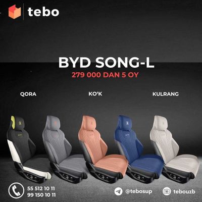 BYD Song-L avtomobili o'rindiq qoplamasi (chexol) Muddatli to'lovga