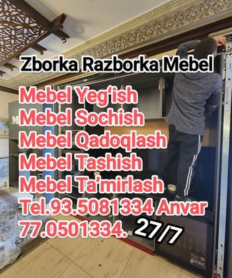 Mebel tiklash Sochish usta Yegʻish Yechish remont tamirlash Мебел уста