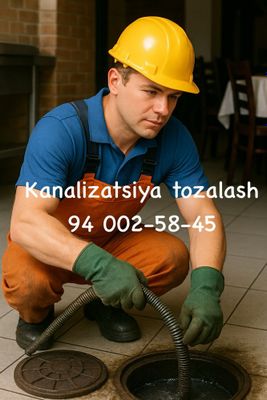Kanalizatsiya tozalash 24/7 ishlimza