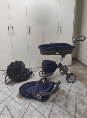 Коляска 3 в 1 Stokke Xplory, Deep Blue