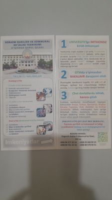 grant asosida 2 yil o'qib texnikum diplomini oling