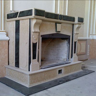 Камин, облицовка натуральным и искуственным камнем