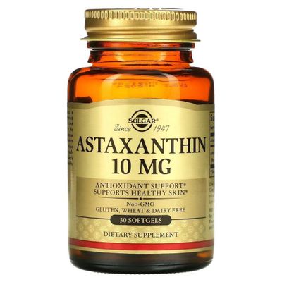 Астаксантин 30таб Solgar, Astaxanthin из Америки