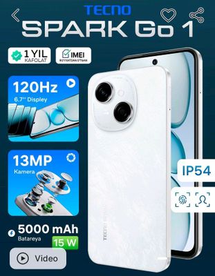 Tecno Spark Go 1 4/128GB 120HZ